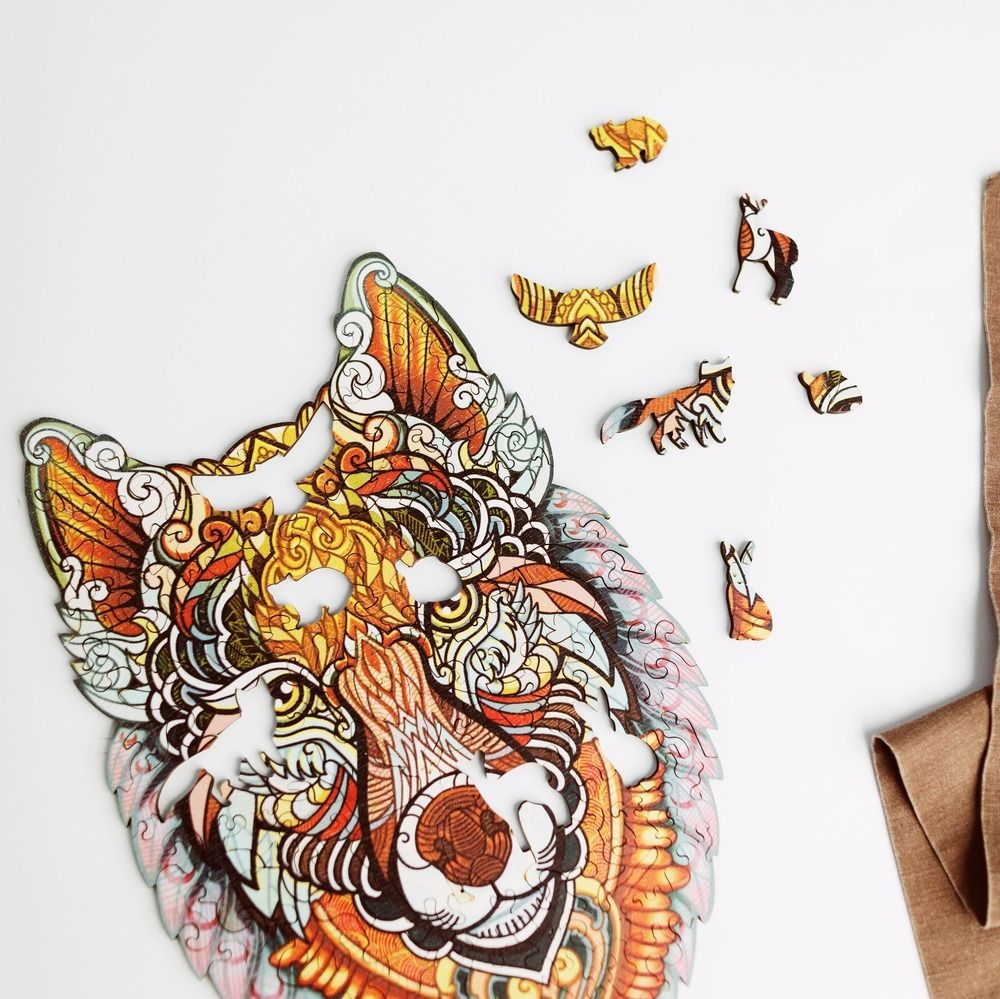 Деревянный пазл "Wild Wolf"