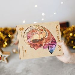 Деревянный пазл "Sweet Raccoon"