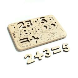 Пазл цифры деревянные