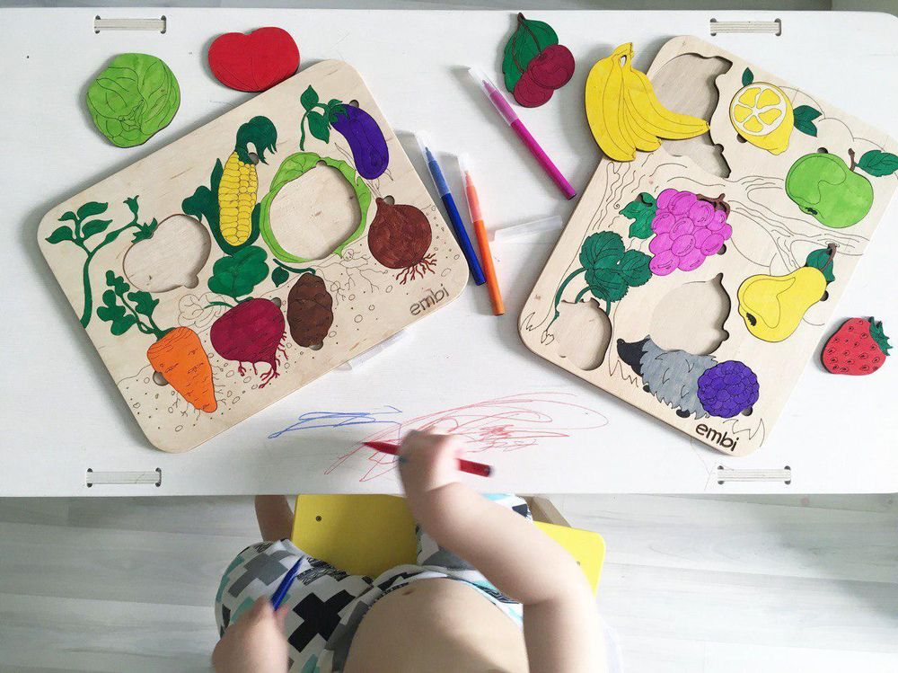 Деревянный пазл "Фрукты"