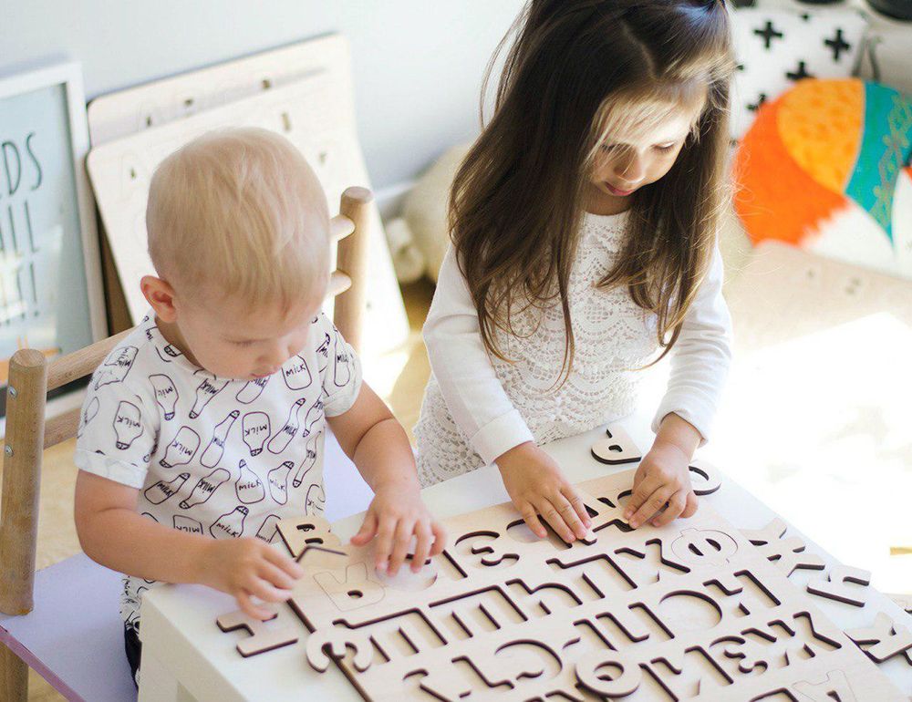 Деревянная азбука украинский язык (размер макси)