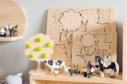 Деревянный пазл домашние животные "Ферма"