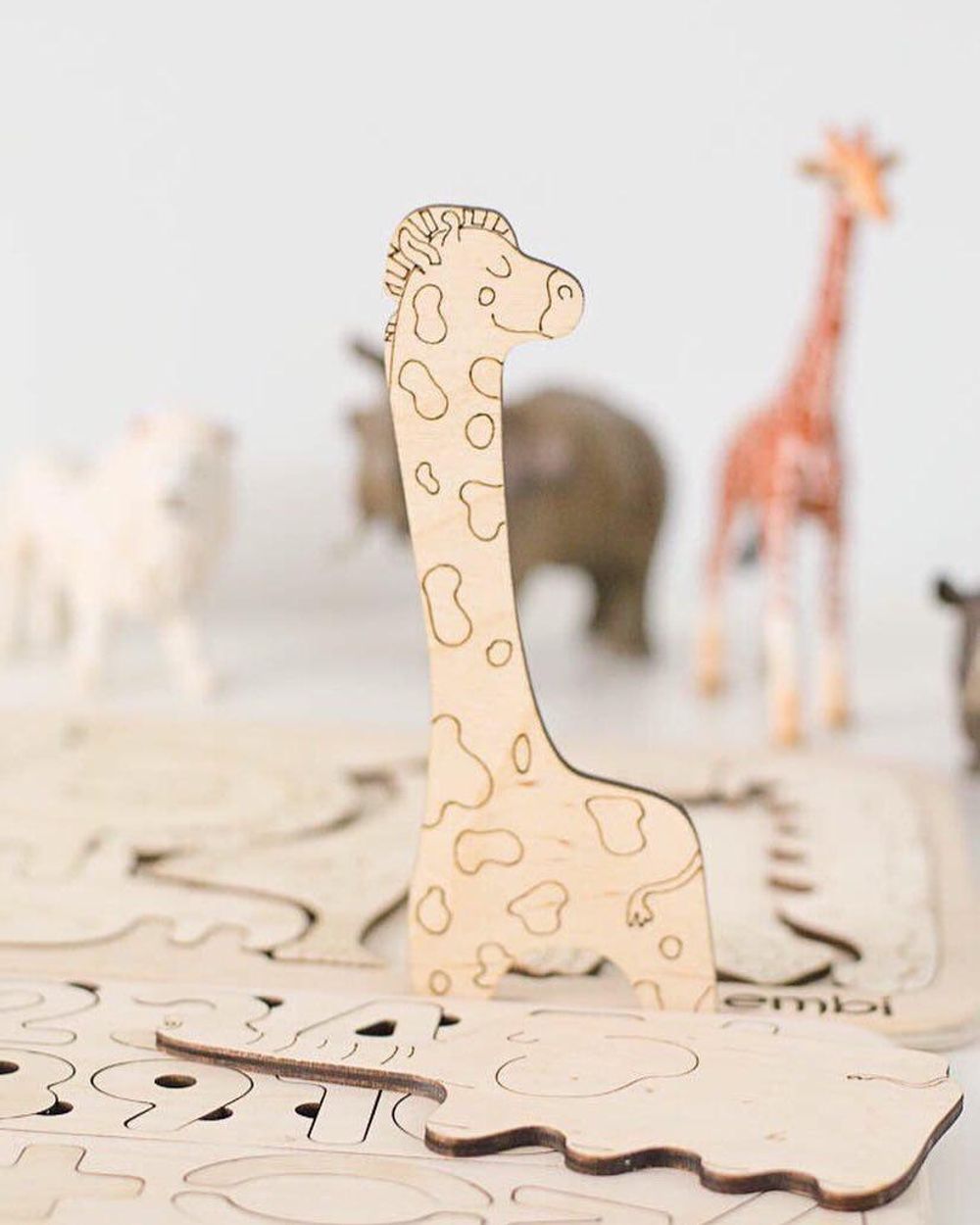 Деревянный пазл звери "Африка"