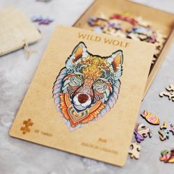 Деревянный пазл "Wild Wolf"