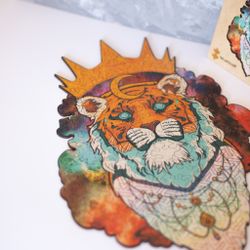 Деревянный пазл "Космический тигр"