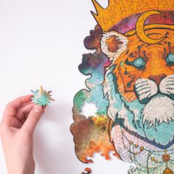 Деревянный пазл "Космический тигр"