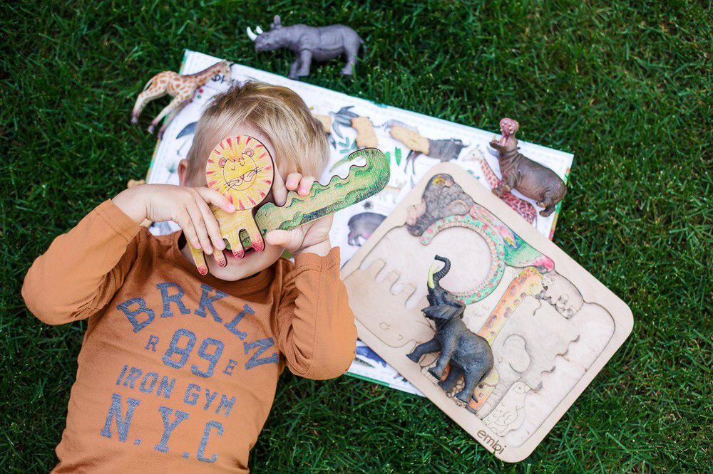 Деревянный пазл звери "Африка"