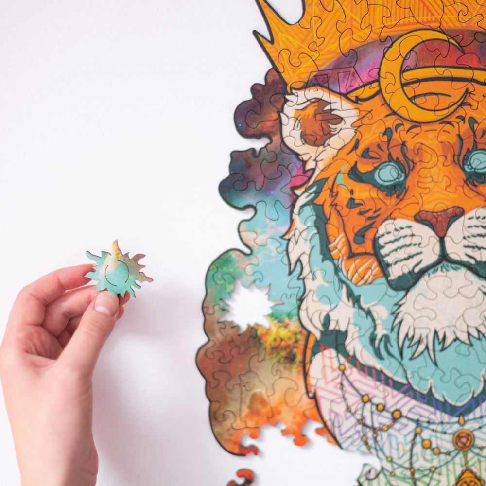 Деревянный пазл "Космический тигр"