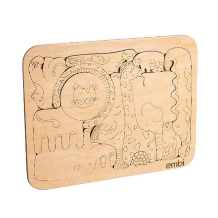 Деревянный пазл звери "Африка"