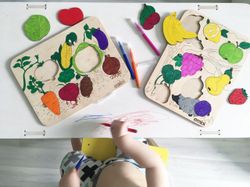 Деревянный пазл "Фрукты"