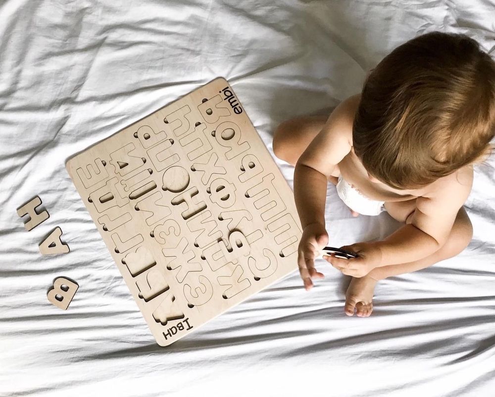 Деревянная азбука украинский язык (размер мини)