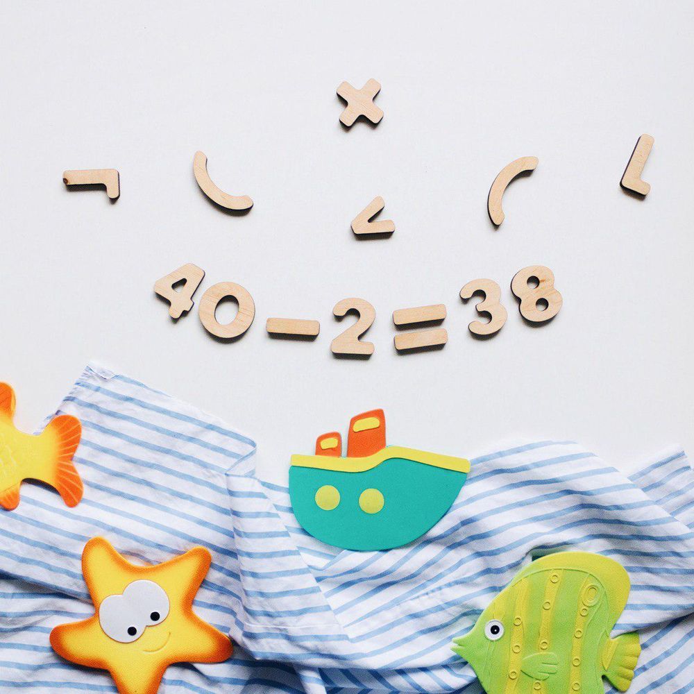 Пазл цифры деревянные