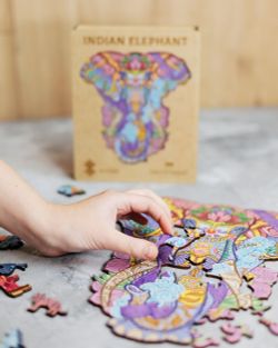Деревянный пазл "Indian Elephant"
